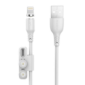 Foneng X62 Magnetic 3in1 USB Cable, 2.4A, 1m (white)