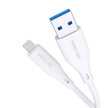 Cable USB-A Lightning Ricomm RLS007ALW 2.1m, charging fast, wide compatibility, refined design.