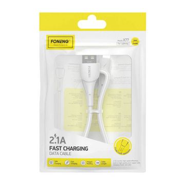 Lightning Cable Foneng X77, 2.1A, 1m (White)