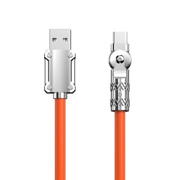 120W USB to USB-C Rotating Cable Dudao L24AC (Orange)