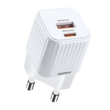 Wall Charger Remax RP-U2, USB-C, 20W, white - Fast and Safe Charging