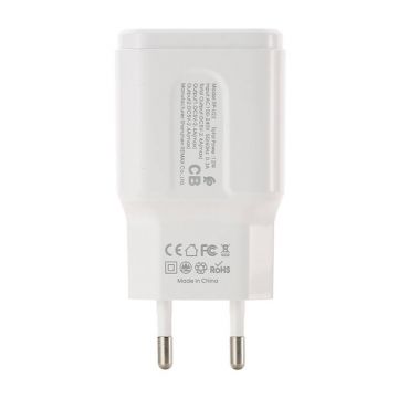 Wall Charger Remax, Rp-u22, 2x Usb, 2.4a (white) + Lightning Cable