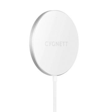 Wireless Charger Cygnett 7.5W Magnetic (White) - Fast Charging