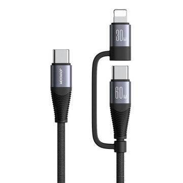 Cable Joyroom 2in1 PD 60W, 1.2m, Black
