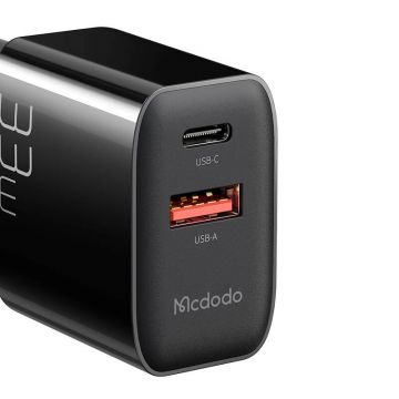 GaN Charger Mcdodo CH-0921 USB-C, USB-A (Black) 33W