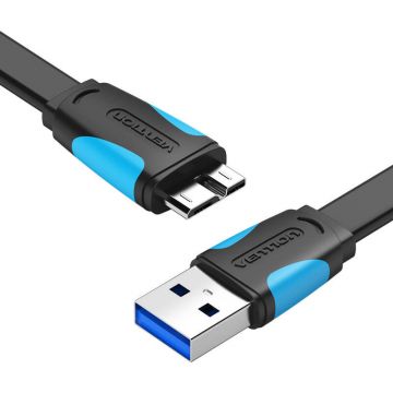 Vention Flat USB 3.0 to Micro B Cable Black 0.5m
