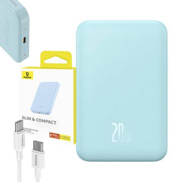 Mini Powerbank Baseus 5000mAh 20W Magnetic (Blue) - Comfortable Charging
