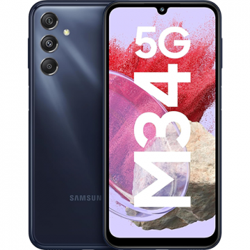Samsung Telefon Mobil Samsung Galaxy M34 5G, Procesor Exynos 1280, Super AMOLED touchscreen 6.5, 6GB RAM, 128GB Flash, Camera Tripla 50+8+2MP, Wi-Fi, 5G, Dual Sim, Android, Albastru-Inchis