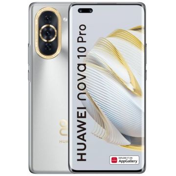 Smartphone Huawei Nova 10 Pro, 256GB, 8GB RAM, Dual SIM, 4G, 5-Camere, Starry Silver