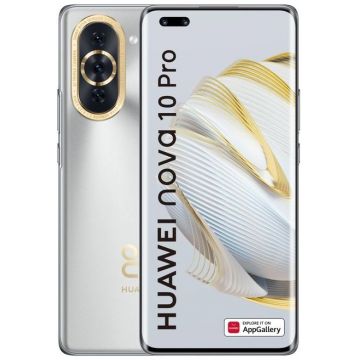 Smartphone Huawei Nova 10 Pro, 256GB, 8GB RAM, Dual SIM, 4G, 5-Camere, Starry Silver