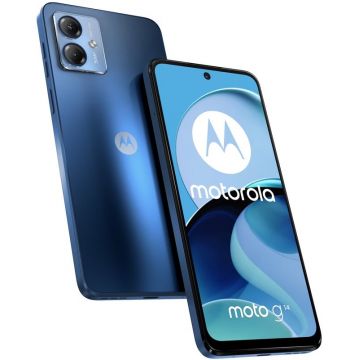 Smartphone Motorola Moto G14, 128GB, 4GB RAM, Dual SIM, 4G, Tri-Camera, Sky Blue