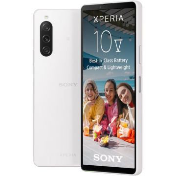 Smartphone Sony Xperia 10 V, 128GB, 6GB RAM, Dual SIM, 5G, 4-Camere, White