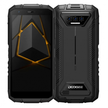 Telefon mobil Doogee S41T Negru, 4G, IPS HD 5.5 , 8GB RAM (4GB + 4GB extensibili), 64GB ROM, 13MP+8MP, Android 13, Unisoc T606 Octa Core, GPS, NFC, 6300mAh, Dual SIM