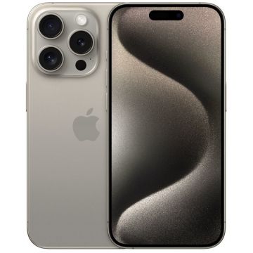 Telefon Mobil iPhone 15 Pro 6.1inch Dual SIM iOS 17 5G 512GB Titanium