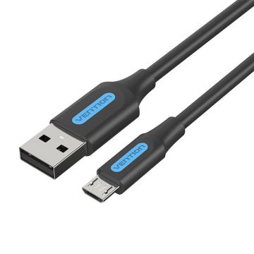 Cablu USB 2.0 A la Micro-B 3A 1.5m Vention COLBG Negru
