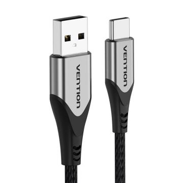 USB 2.0 A to USB-C 3A Cable Vention Gray+Speed and Durability