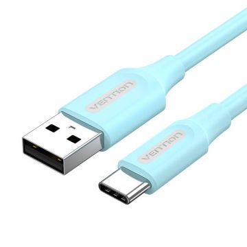 Cablă USB 2.0 A către USB-C 3A Vention 2m Albastră.