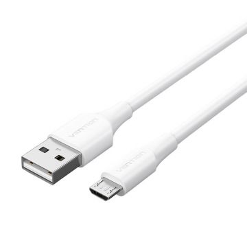 Usb 2.0 male to micro-b male 2a Vention CTIWG (white)