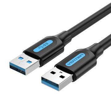Cable Vention CONBF, USB 3.0, 1m, Black PVC