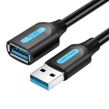 Cablă extensie USB-A la USB-A, Vention, 1m, negru