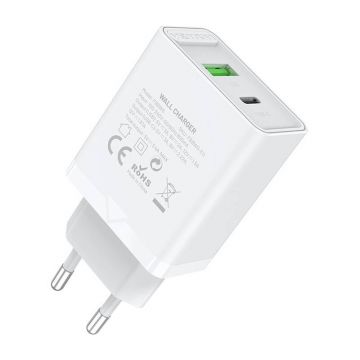 USB Wall Charger Vention FBBW0-EU, 20W, White