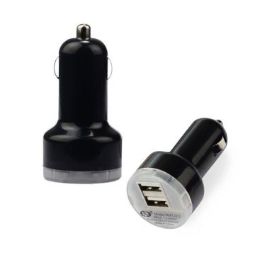 Adaptor Priza Auto MRG, Bricheta 12-24V, 2 x USB, Negru C81