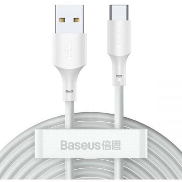 BASEUS Cablu de date Baseus TZCATZJ-02, USB - USB Type-C, 1.5 m, 40W, 5A, Alb