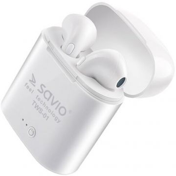 Casti TWS-01  True Wireless Alb