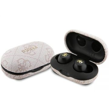 Earphones profesionale Bluetooth marca Guess in Roz, cu incarcare rapida.