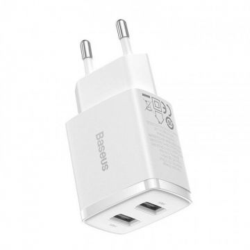 Incarcator Compact Quick Charger 2x USB 10.5W Alb