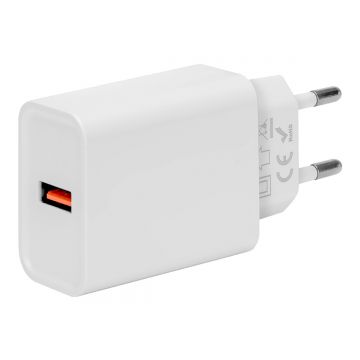 Incarcator retea OBAL:ME, tip USB-A, 18W, Alb