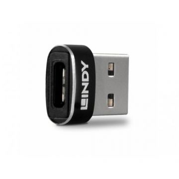 Lindy Adaptor Lindy LY-41884, USB-C - USB-A, Negru