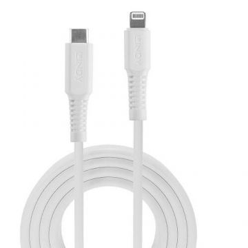 Lindy Cablu de date Lindy 31317, USB-C - Lightning, 2m, Alb