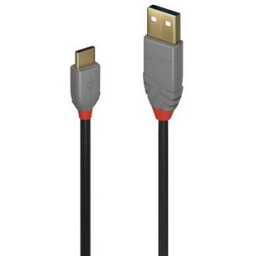 Lindy Cablu de date Lindy LY-36886, USB-A - USB-C, 1m, Negru