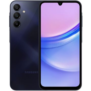 Samsung Telefon mobil Samsung Galaxy A15, Dual SIM, 4GB RAM, 128GB, 4G, Albastru Inchis