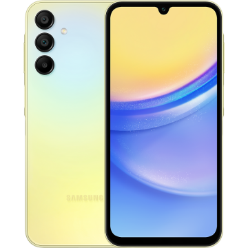 Samsung Telefon mobil Samsung Galaxy A15, Dual SIM, 4GB RAM, 128GB, 4G,  Galben