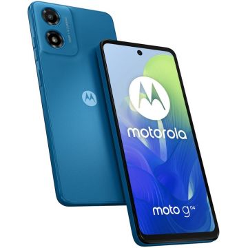 Smartphone Motorola Moto G04, 64GB, 4GB RAM, Dual SIM, 4G, Dual-Camera, Satin Blue