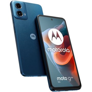 Smartphone Motorola Moto G34, 128GB, 8GB RAM, Dual SIM, 5G, Tri-Camera, Ocean Green