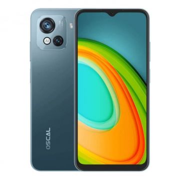 Telefon mobil Oscal C80 Albastru, 4G, IPS 6.5 HD+ 90Hz, 8GB RAM extensibil, 128GB ROM, Android 12, T606 OctaCore, 5180mAh, Dual SIM