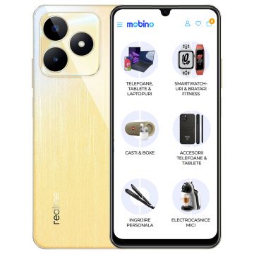 Telefon mobil Realme C53 4G, 128GB, 6GB RAM, Dual-SIM, Auriu Champion