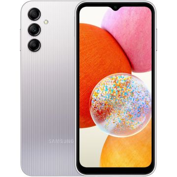 Telefon mobil Samsung Galaxy A14, 64GB, 4GB RAM, Dual-Sim, Argintiu