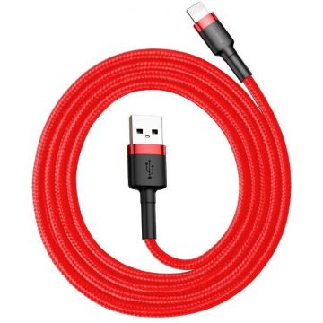 BASEUS Baseus Cafule USB Lightning cable 2.4A 1m (black + red)