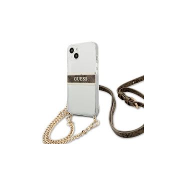 Carcasa transparenta Guess pentru iPhone 13 Mini cu curea链款