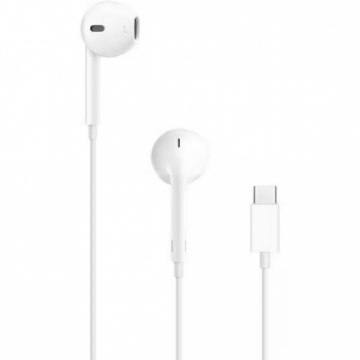 Casti  cu Microfon EarPods Smartphone cu Fir Intraauriculare - Butoni Microfon pe Fir USB Type-C Alb