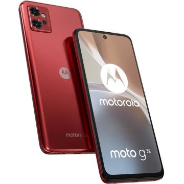Smartphone Motorola Moto G32, Ecran 90 Hz, 256GB, 8GB RAM, Dual SIM, Camera 50 MPX, Baterie 5000 mAh, incarcare TurboPower, Satin Maroon
