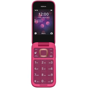 Telefon Mobil 2660 Flip Dual SIM 4G Pop Roz