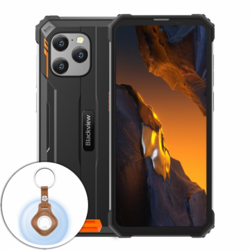 Telefon mobil Blackview BV8900 Pro Orange, 4G, 6.5   FHD 2.4K, 64MP, 16GB RAM (8GB + 8GB extensibili), 256GB ROM, Android 13, Helio P90, Localizare UWB, 10000mAh, NFC, Dual SIM