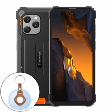 Telefon mobil Blackview BV8900 Pro Orange, 4G, 6.5 FHD 2.4K, 64MP, 16GB RAM (8GB + 8GB), 256GB ROM, Android 13, Helio P90, Localizare UWB, 10000mAh, NFC, Dual SIM