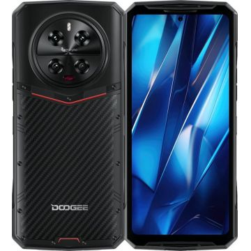 Telefon mobil Doogee DK10, Negru, 5G, 6.67 120Hz 2K AMOLED, 32GB RAM(12GB+20GB extensibil), 512GB ROM, Android 13, Dimensity 8020, Morpho Quad Camera, NFC, OTG, FM, 5150mAh, 120W, Dual SIM