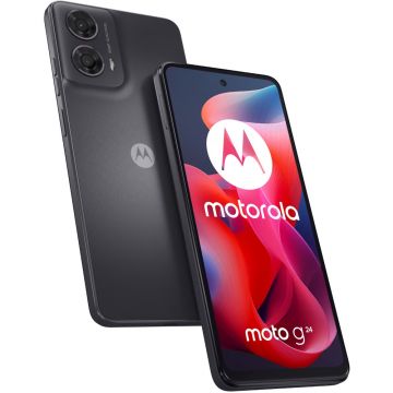 Telefon mobil Motorola Moto g24, 128GB, 4GB RAM, Dual SIM, Matte Charcoal